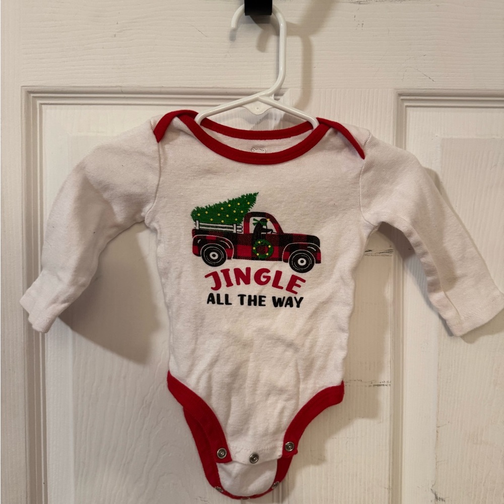 Koala Kids White Onesie with Red Trim